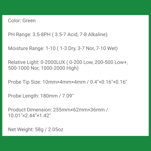 3 in 1 soil meter, measures moisture light & PH levels of your plants soil new - Picture 10 of 13